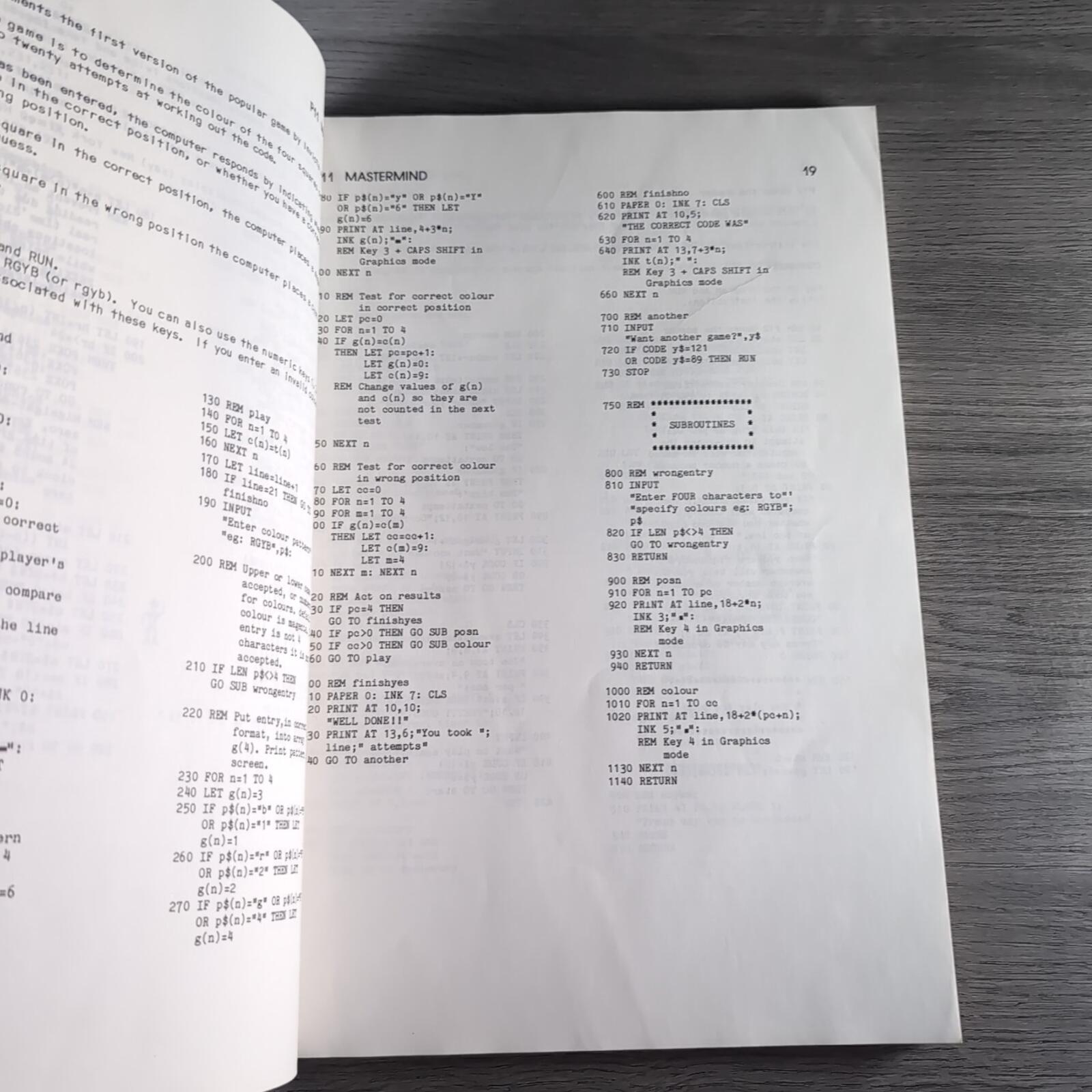 ZX Spectrum Book 100 Programs For The ZX Spectrum Computer Ian Mclean 1984