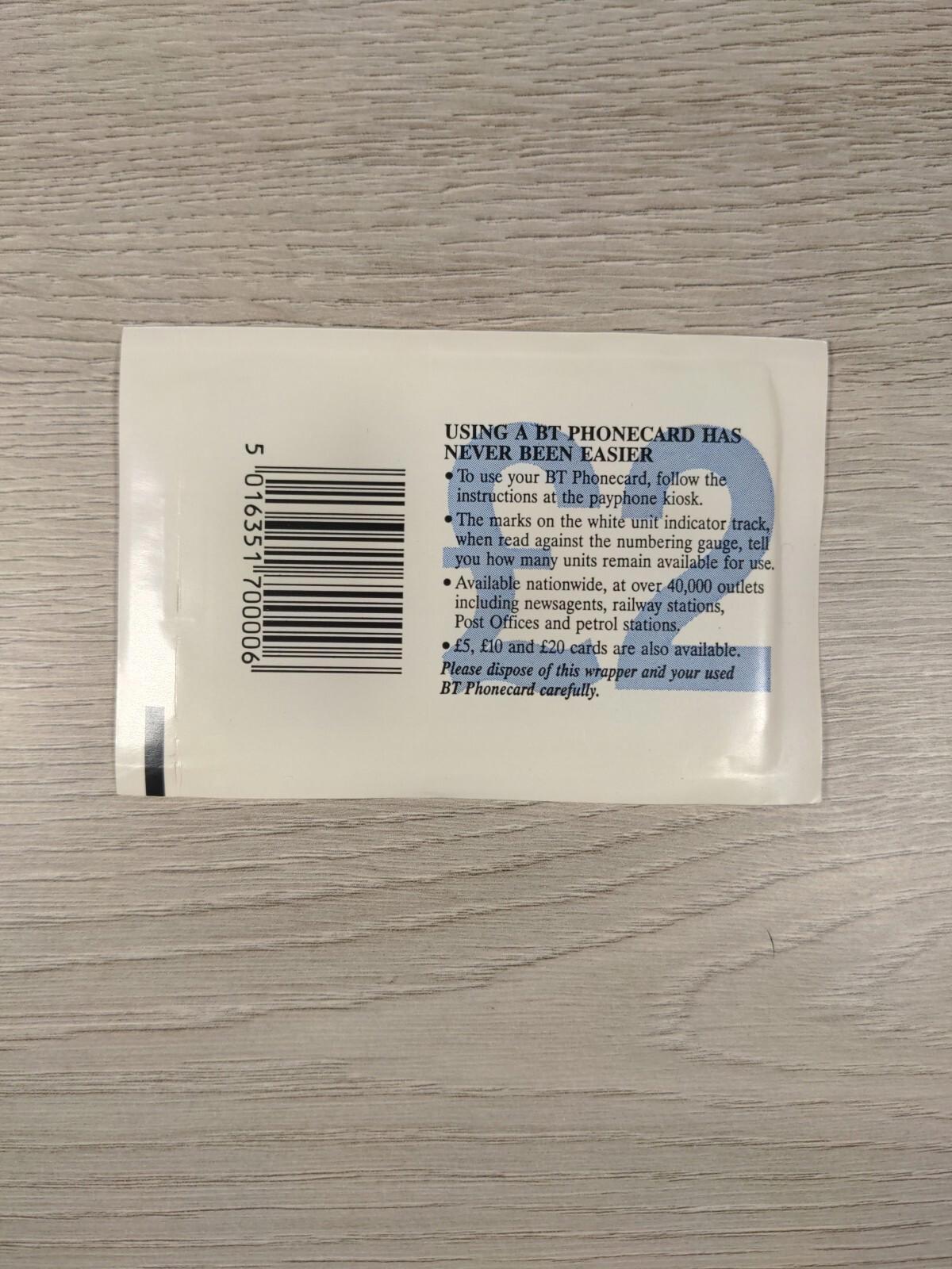 Phone Card England 1996 Tony Adams £2 Vintage Phonecard Sealed & Unused