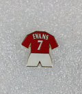 Manchester United Football Club Evans No7 Shirt Enamel Pin Badge - Retrorama UK