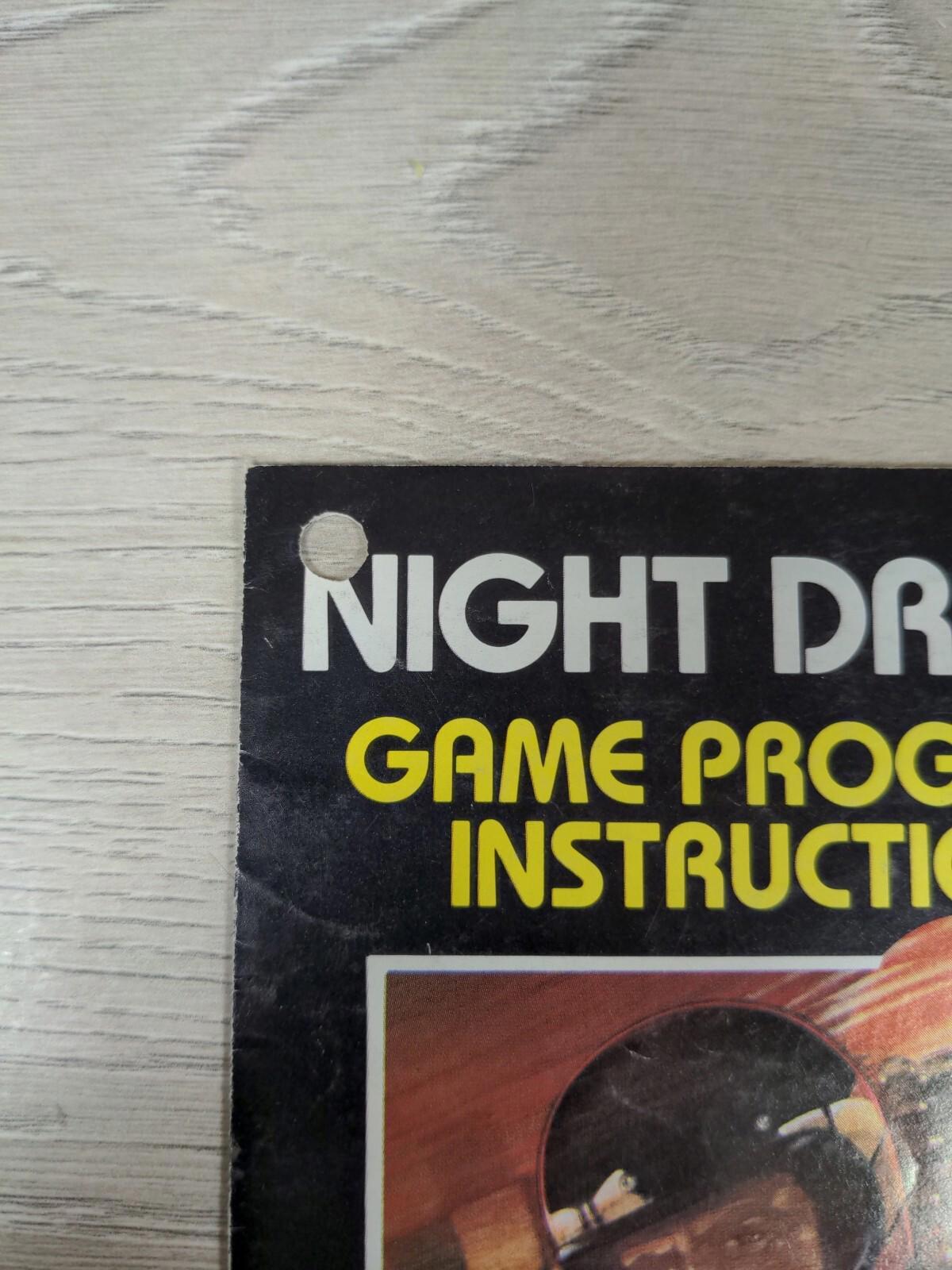 Atari 2600 Night Driver Cartridge & Manual Vintage Video Game - Tested & Working