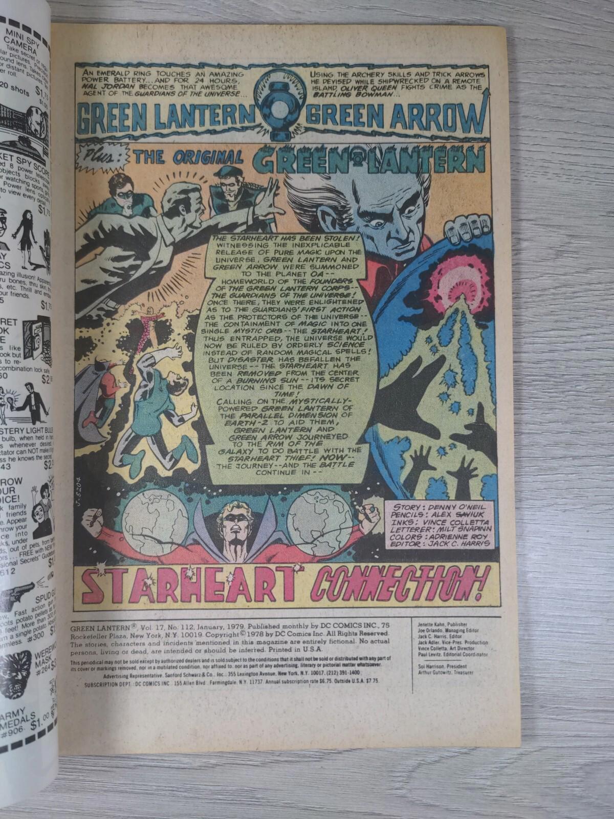 DC Comics Green Lantern #112 January 1979 Co-Staring Green Arrow