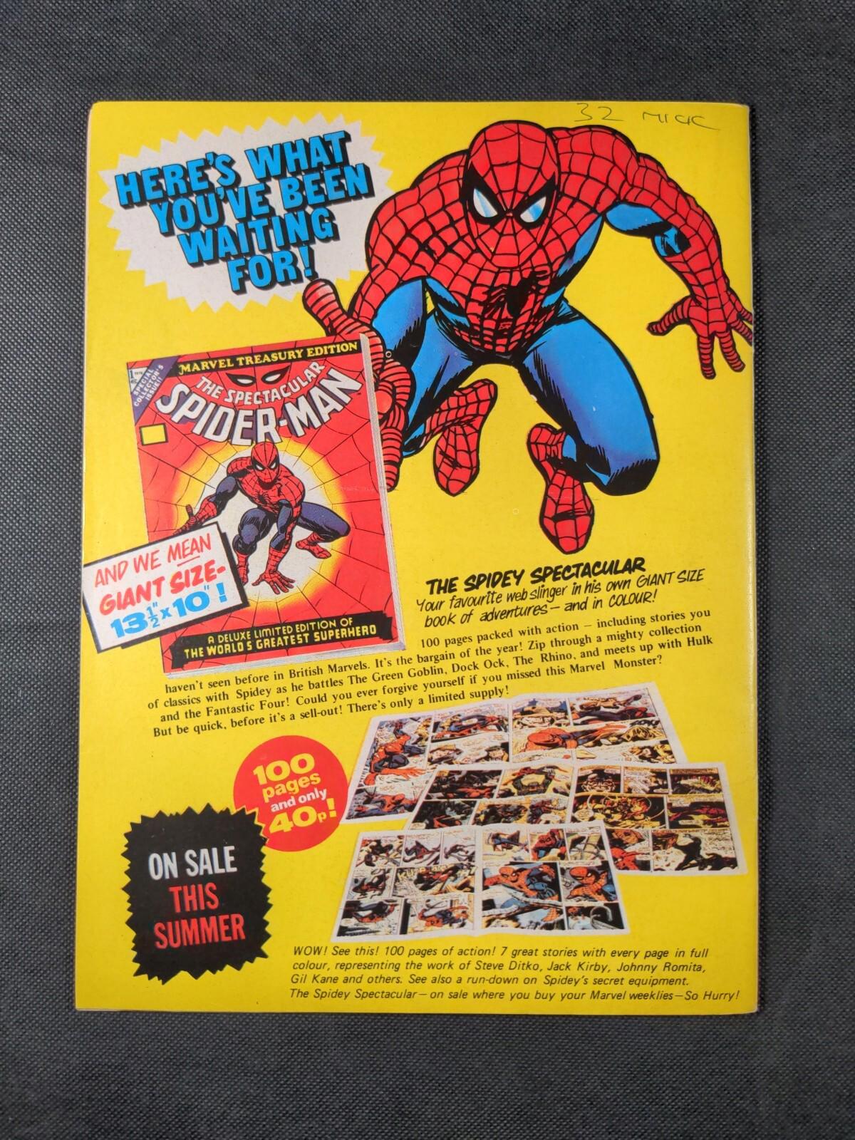 Mighty World of Marvel Issue 104 September 1974 Vintage Marvel UK Comic