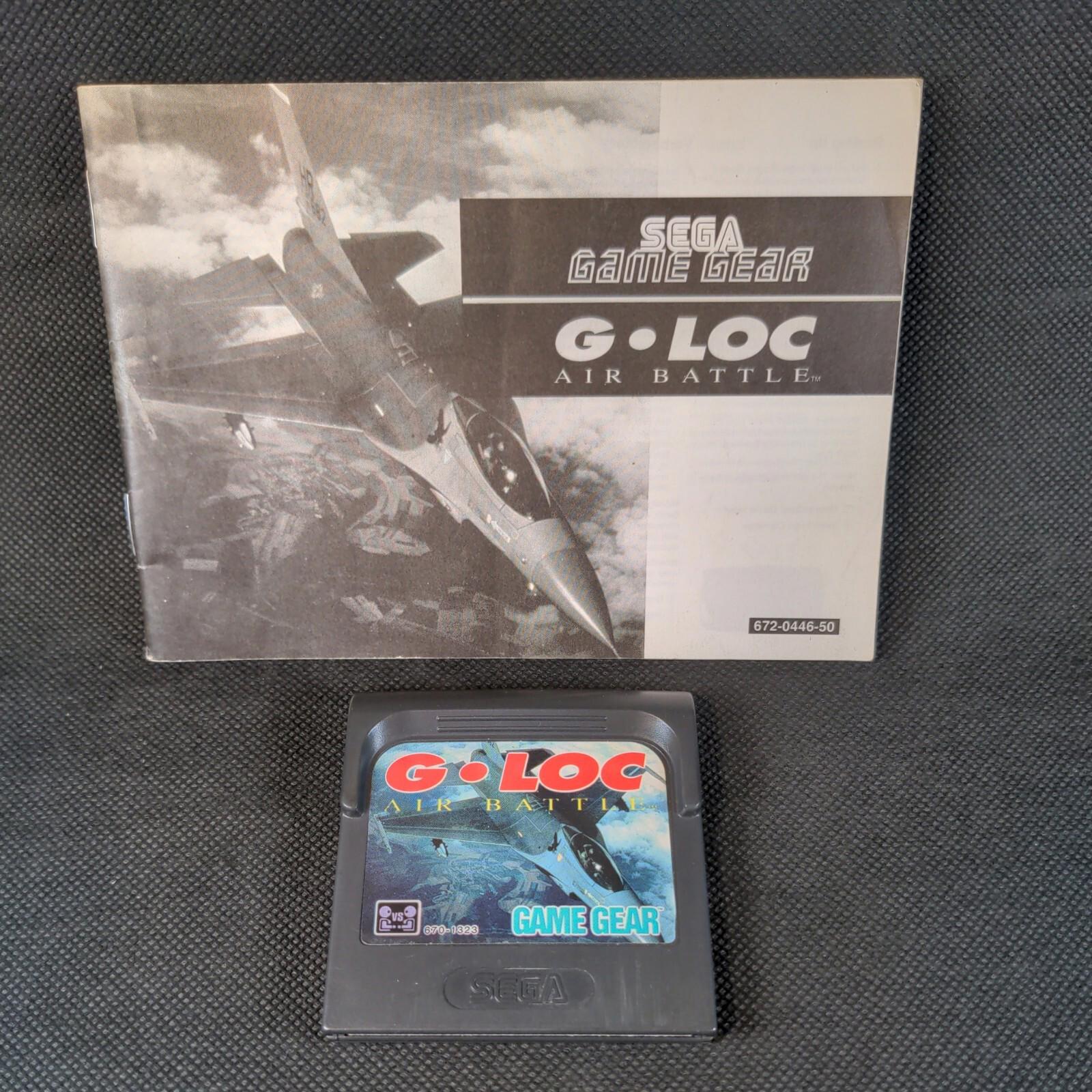 G-LOC Cartridge & Manual  Sega Game Gear Video Game Tested & Working