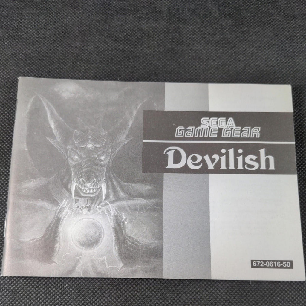 Devilish Cartridge & Manual Sega Game Gear Game Tested & Working