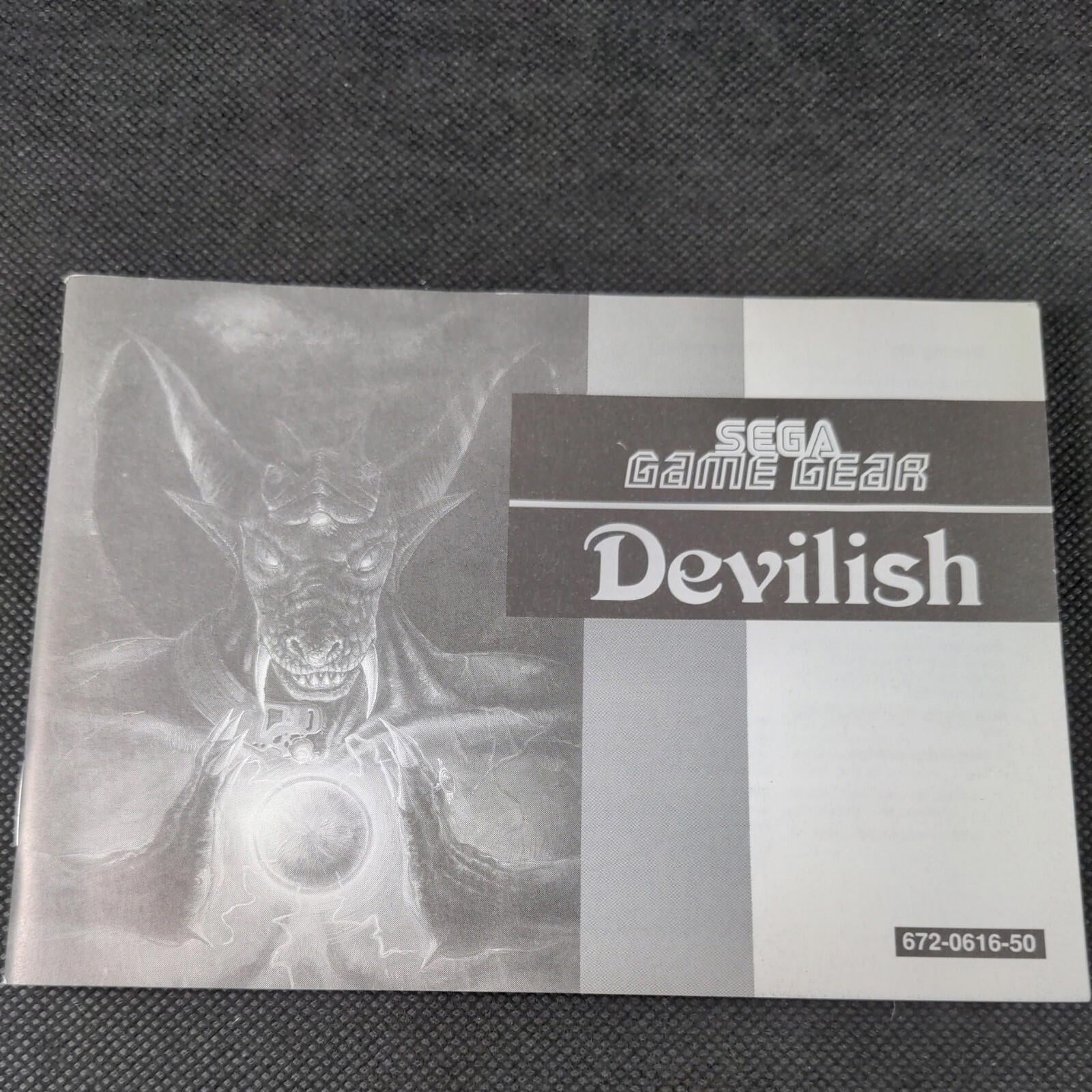 Devilish Cartridge & Manual Sega Game Gear Game Tested & Working