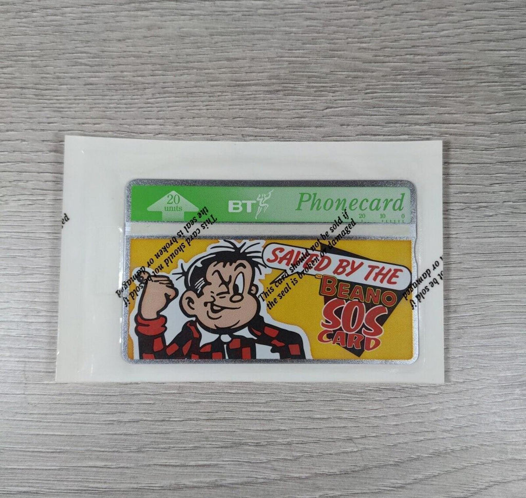 BT Phone Card Saved By The Beano SOS Card £2 Vintage Phonecard - Retrorama UK