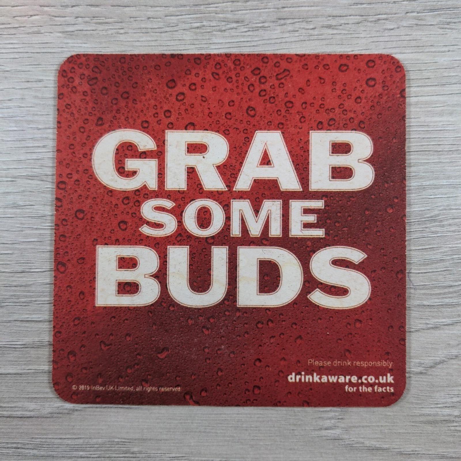 Budweiser 5 x Beer Mats Pub Bar Coaster Breweriana - Retrorama UK