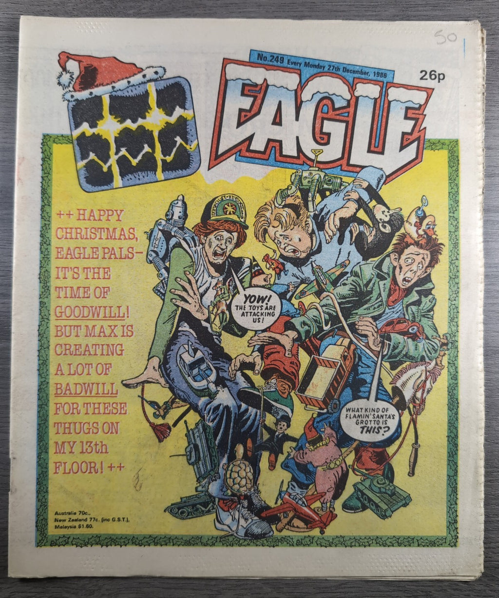 Eagle Comic Issue No. 249 27th December 1986 Vintage Retro UK Comic