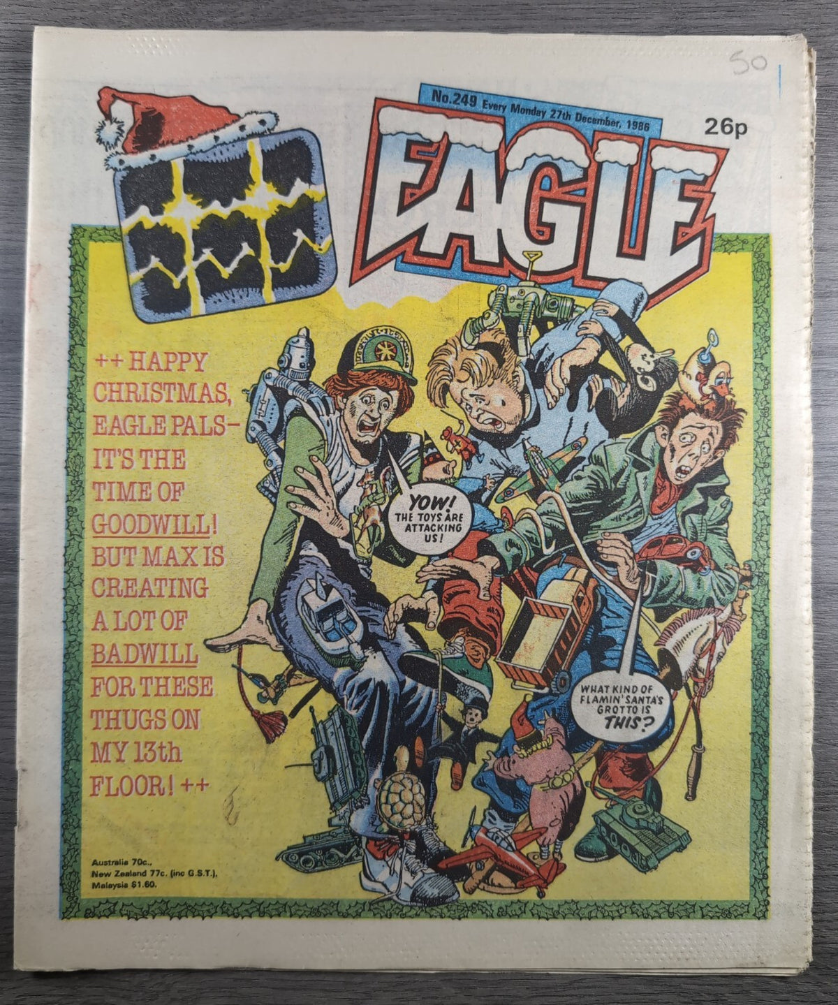 Eagle Comic Issue No. 249 27th December 1986 Vintage Retro UK Comic