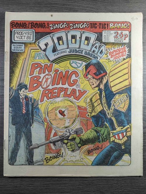 2000AD Prog 490 Featuring Judge Dread Comic 4th Oct 1986 Vintage Retro Comic