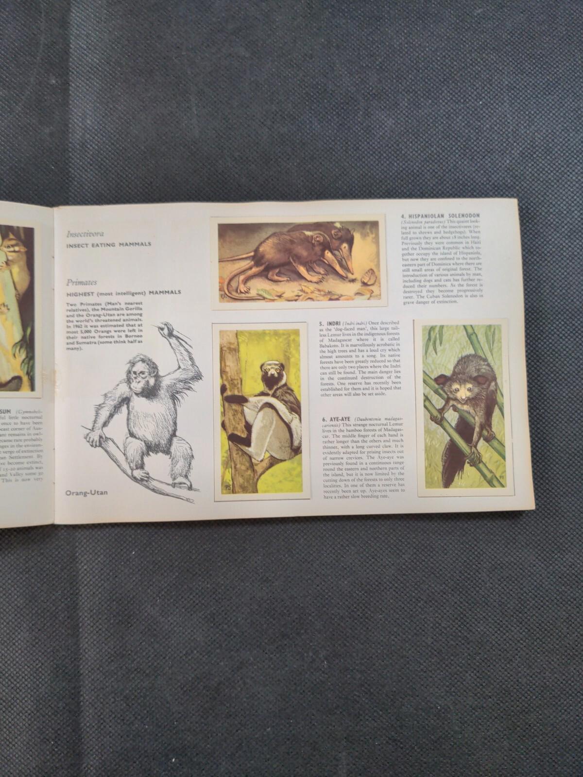 Brooke Bond Tea Wildlife in Danger Picture Card Album Complete Set