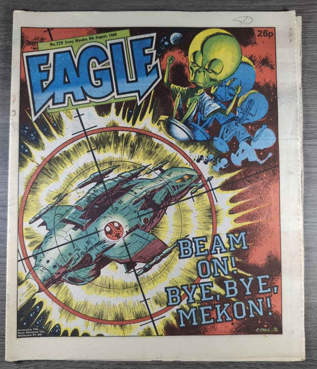 Eagle Comic Issue No. 229 9th August 1986 Vintage Retro UK Comic