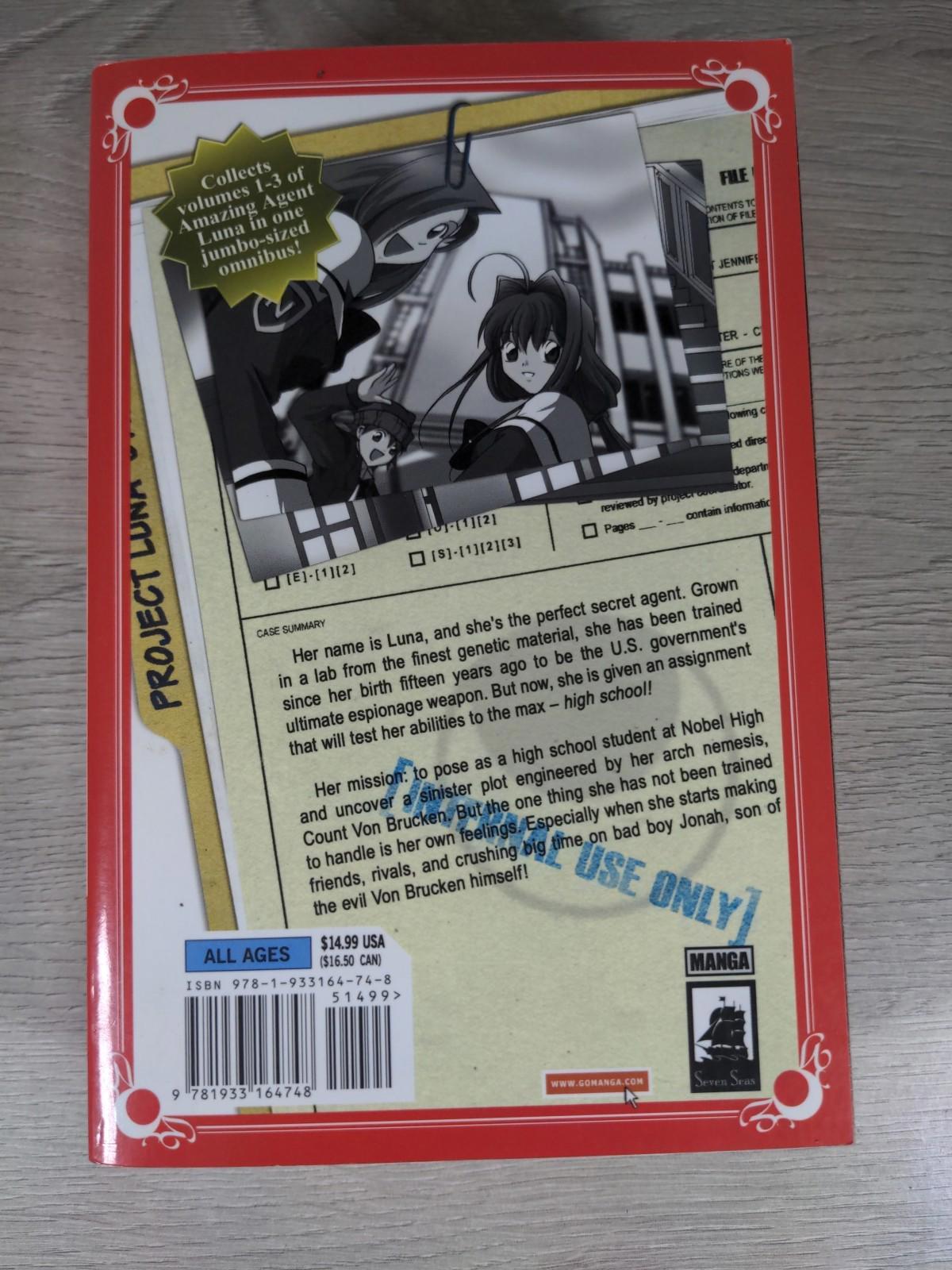Amazing Agent Luna Volumes 1-3 Graphic Novel Manga Paperback Book 2008