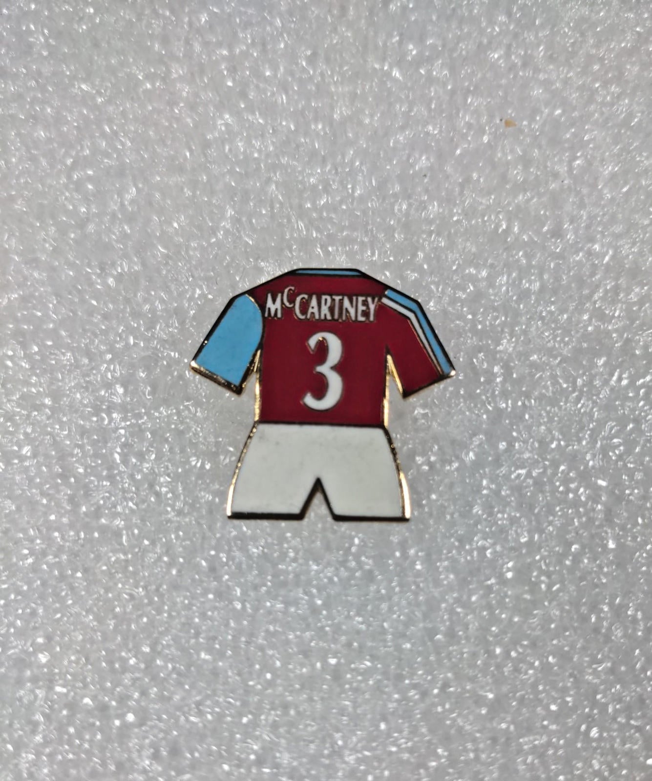 West Ham United  Football Club McCartney No3 Shirt Enamel Pin Badge - Retrorama UK