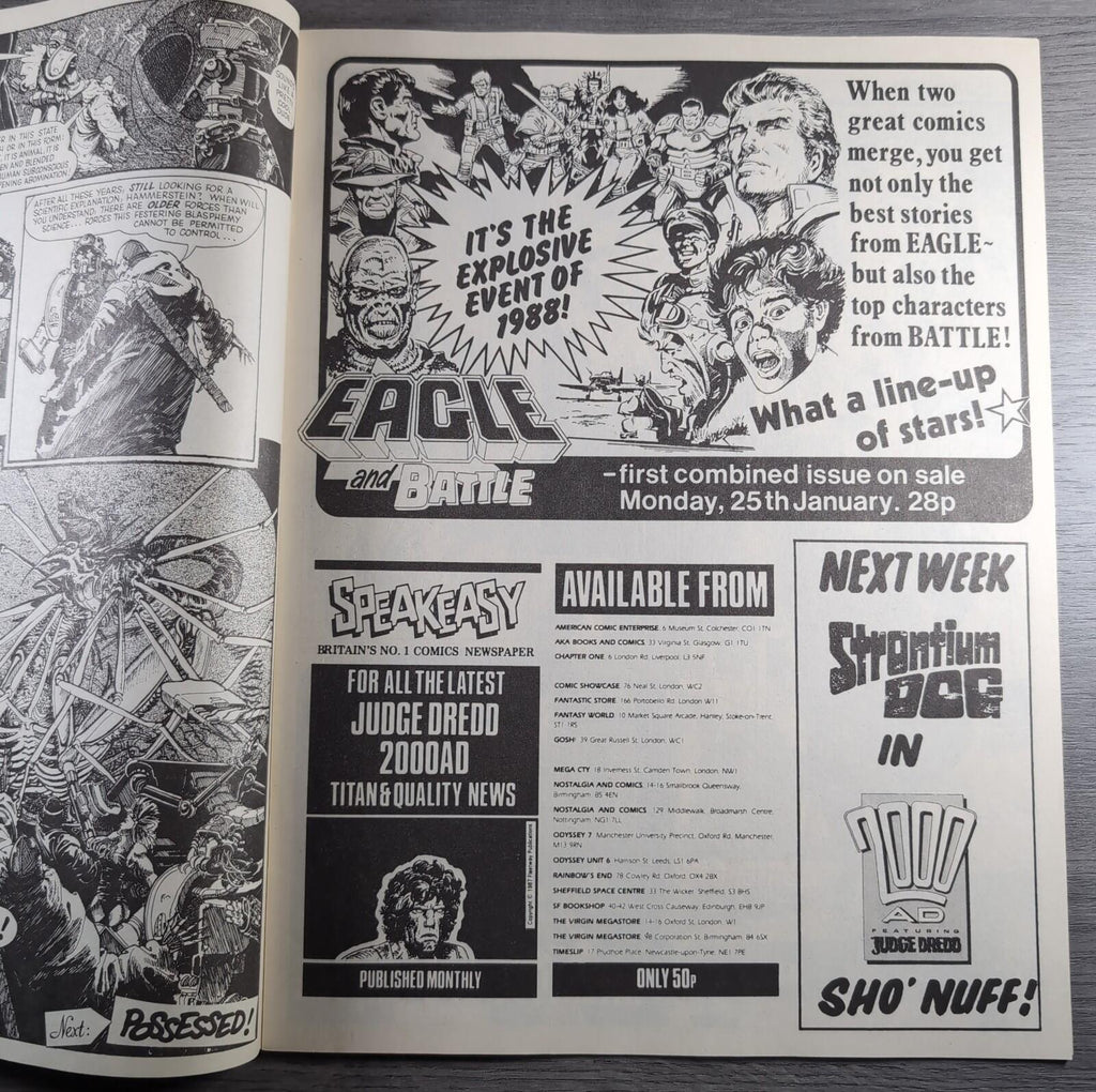 2000AD Prog 559 Featuring Judge Dredd 30th January 1988 Vintage Comic