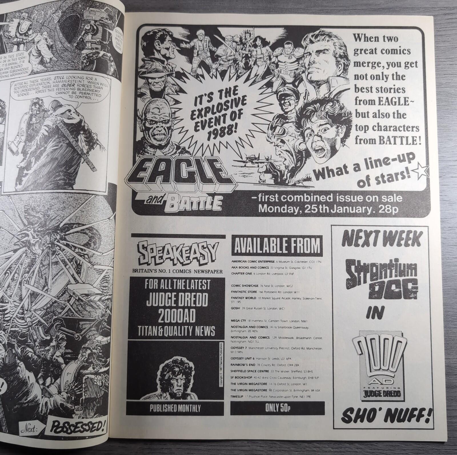 2000AD Prog 559 Featuring Judge Dredd 30th January 1988 Vintage Comic