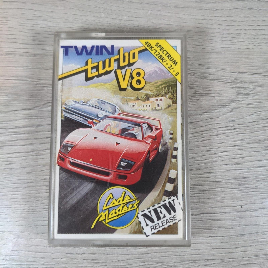 Twin Turbo V8 ZX Spectrum 48/128K Game Cassette Code Masters Tested & Working