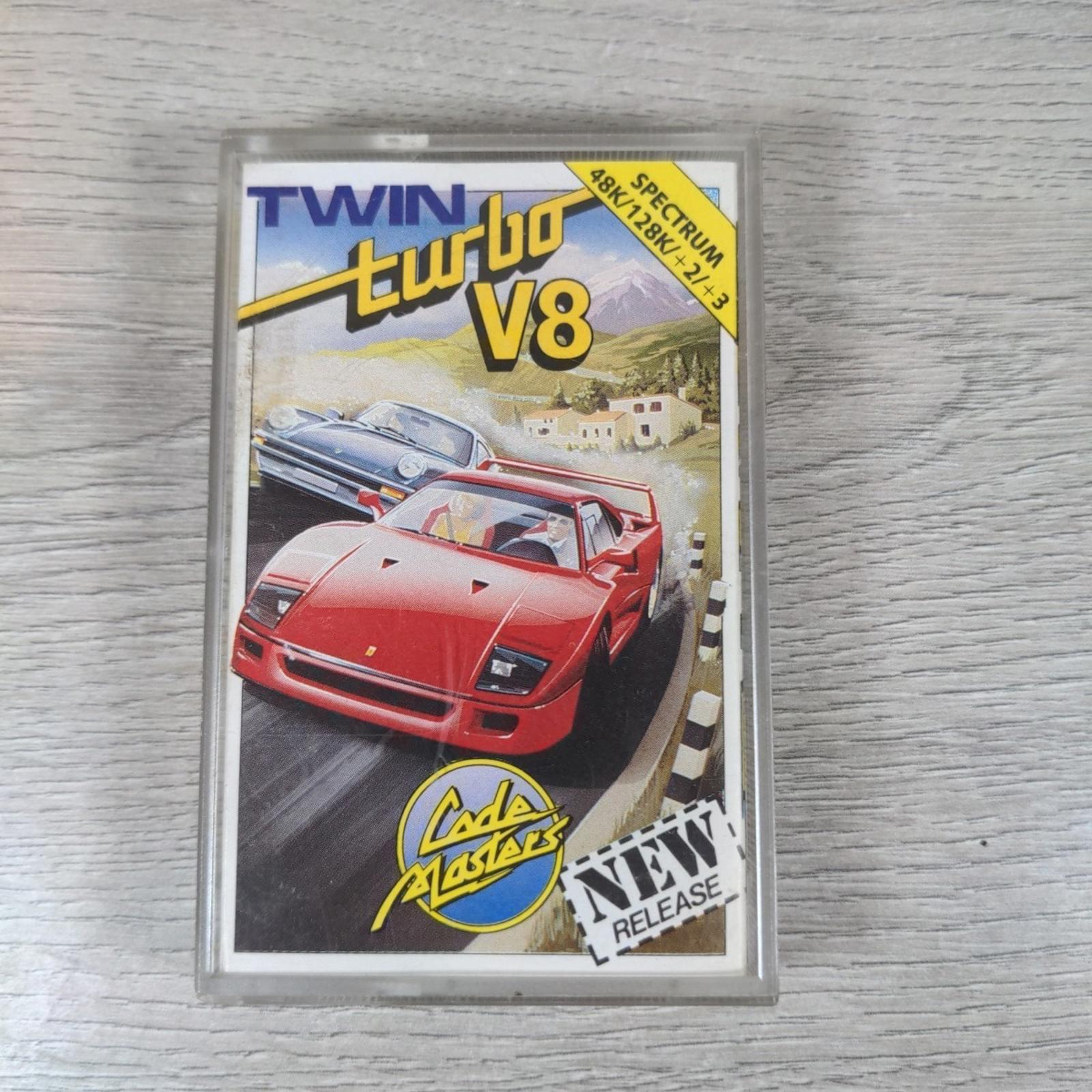 Twin Turbo V8 ZX Spectrum 48/128K Game Cassette Code Masters Tested & Working