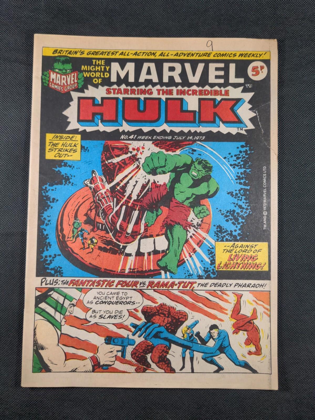 Mighty World of Marvel Issue No 41 July 1973 Vintage Marvel UK Comic