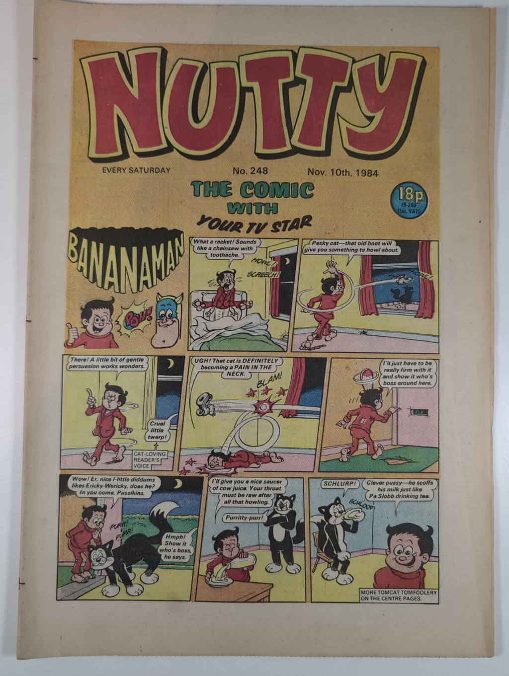 Nutty Comic Featuring Bananaman Issue No. 248 Oct 6th 1984 Vintage Comic