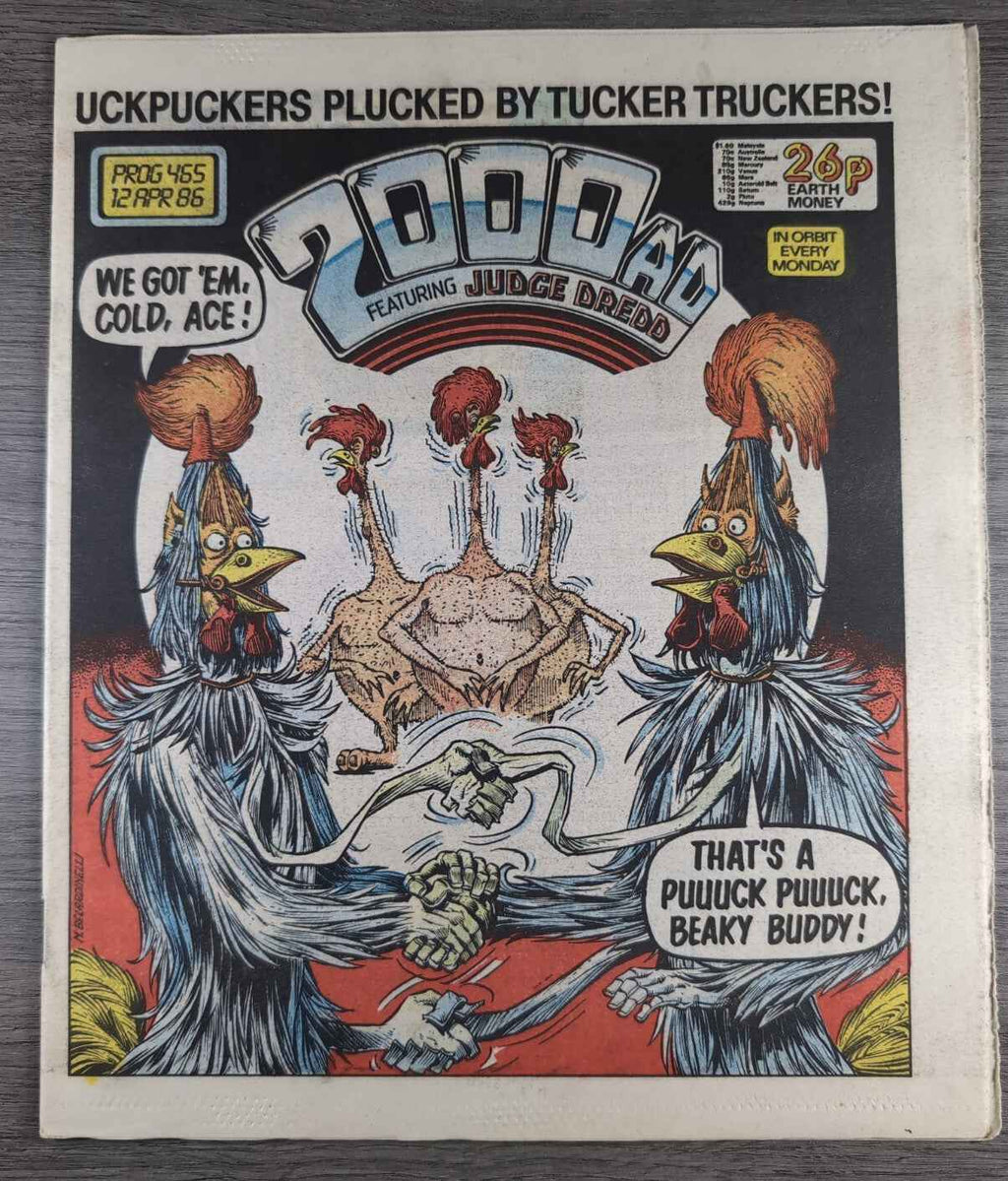 2000AD Prog 465 Featuring Judge Dread Comic 12th April 1986 Vintage Retro Comic