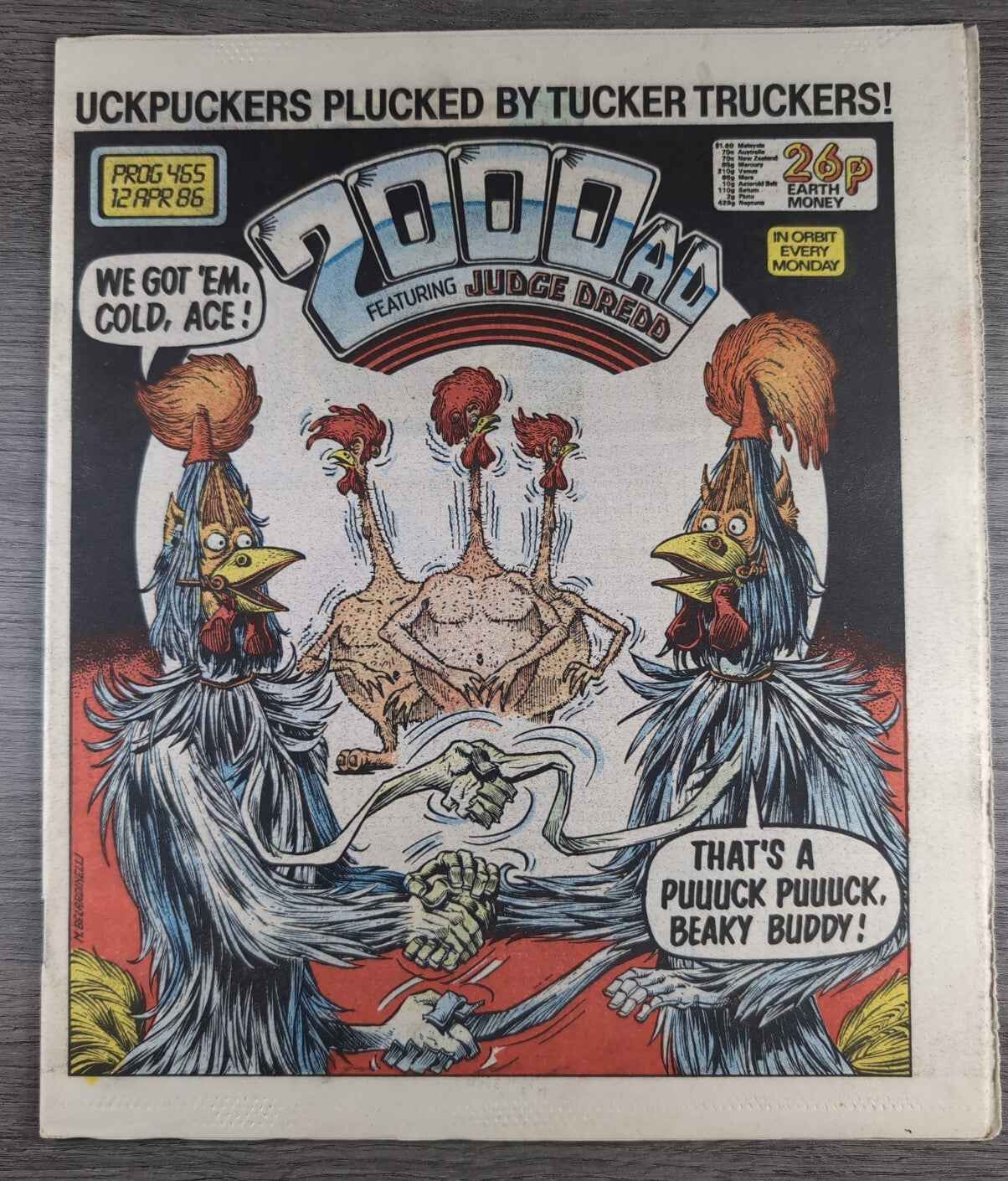 2000AD Prog 465 Featuring Judge Dread Comic 12th April 1986 Vintage Retro Comic