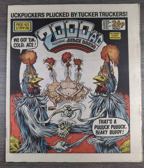 2000AD Prog 465 Featuring Judge Dread Comic 12th April 1986 Vintage Retro Comic