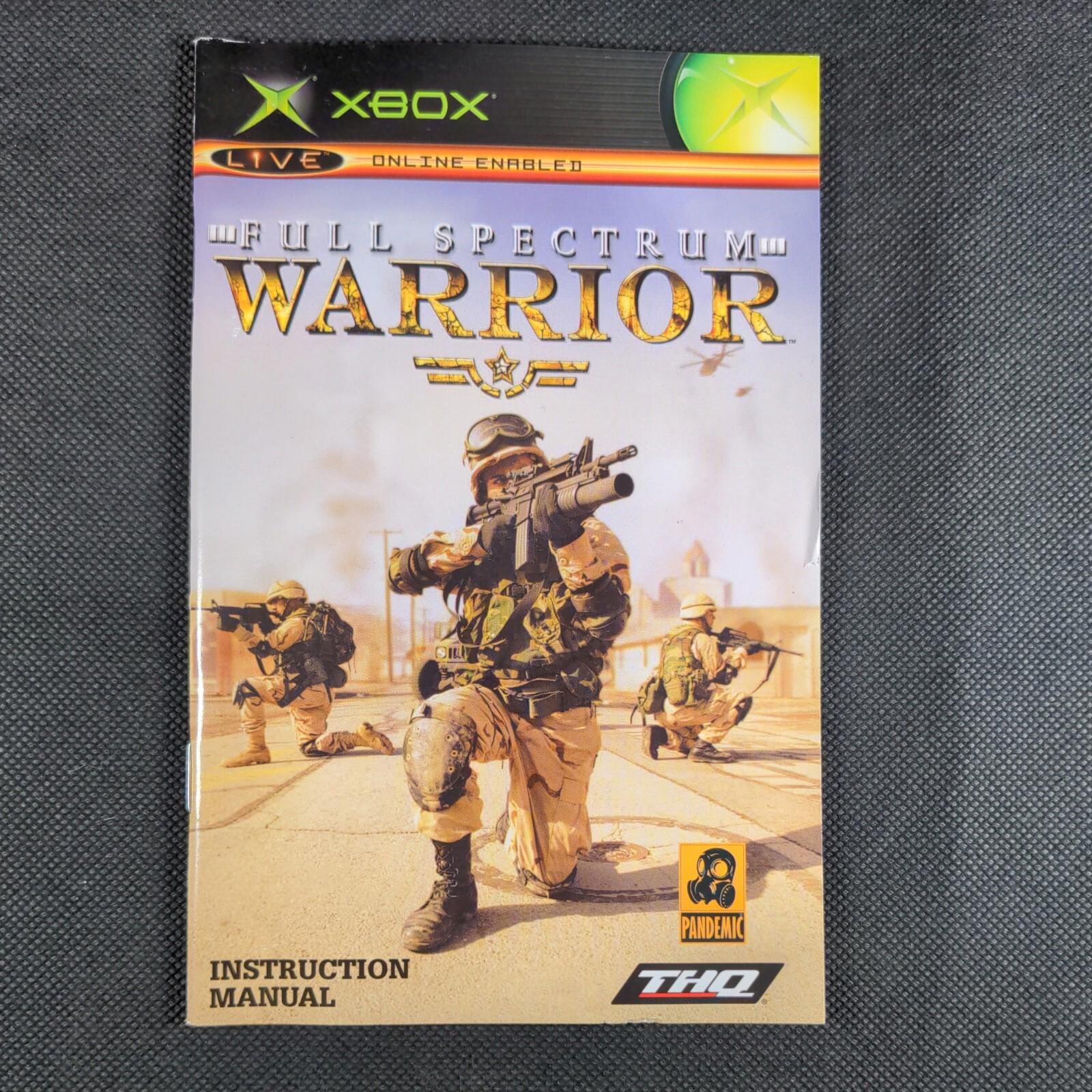 Full Spectrum Warrior Microsoft Xbox Original Combat Game Age 16+ PAL Region
