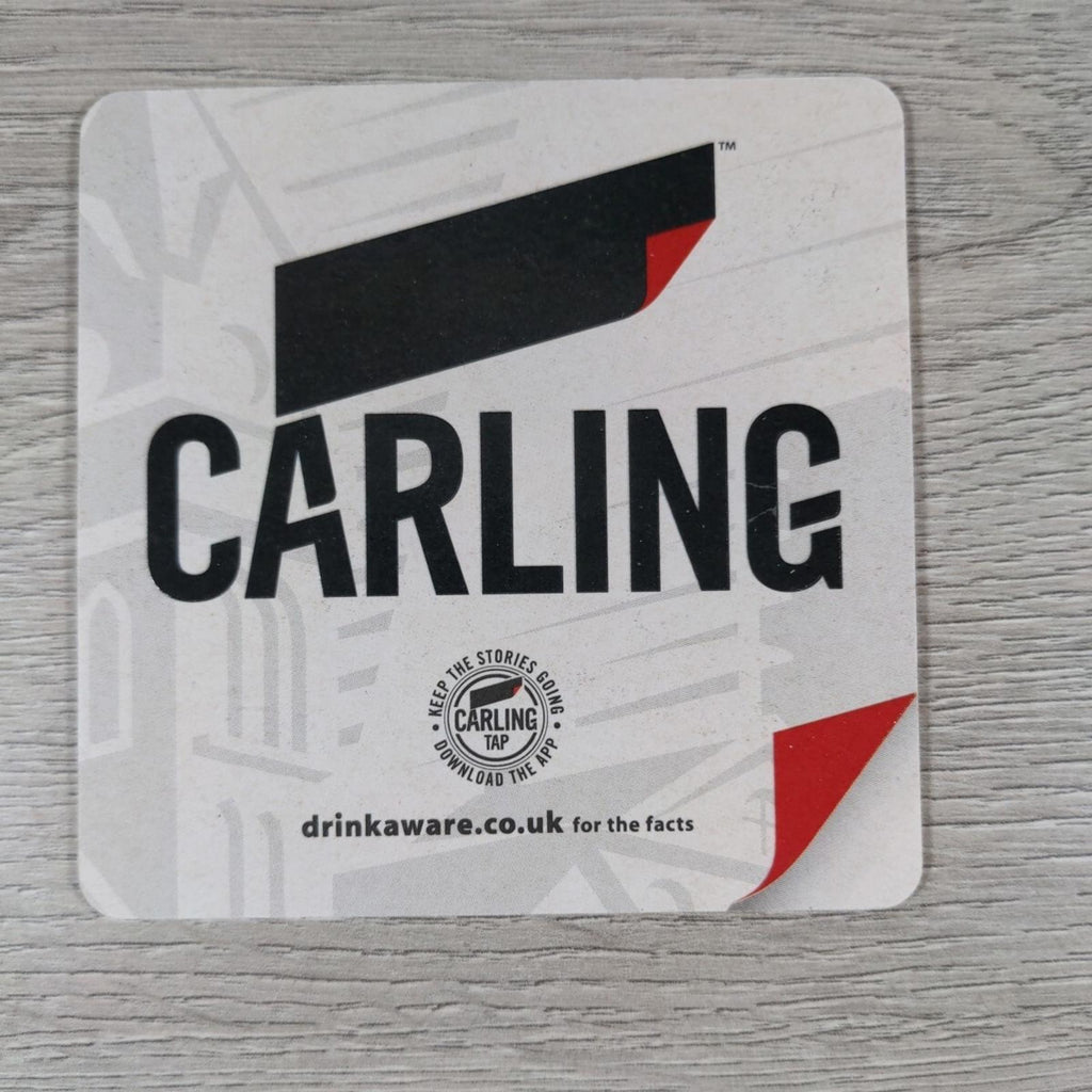 Carling 5 x Vintage Beer Mats Pub Bar Coaster Breweriana - Retrorama UK