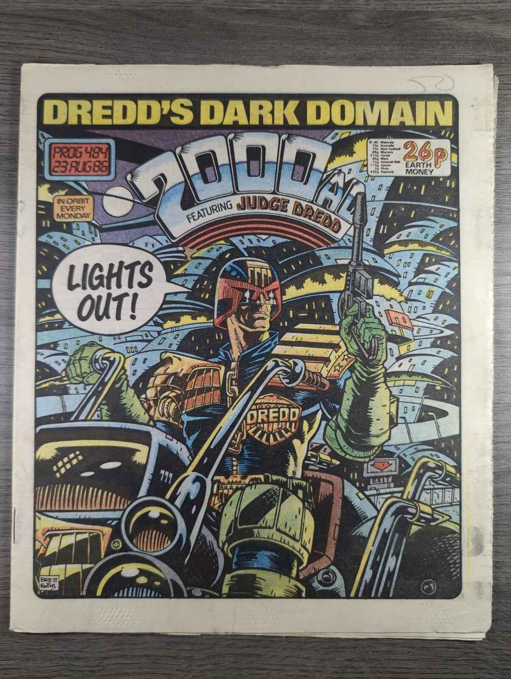 2000AD Prog 484 Featuring Judge Dread Comic Date 23rd Aug 1986 Retro Comics