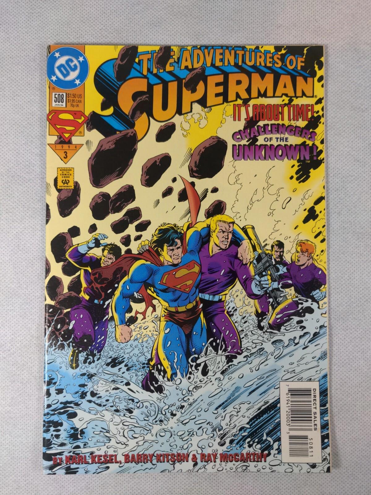 DC Comics The Adventures Of Superman #508 January 1994 Vintage Comic - Retrorama UK