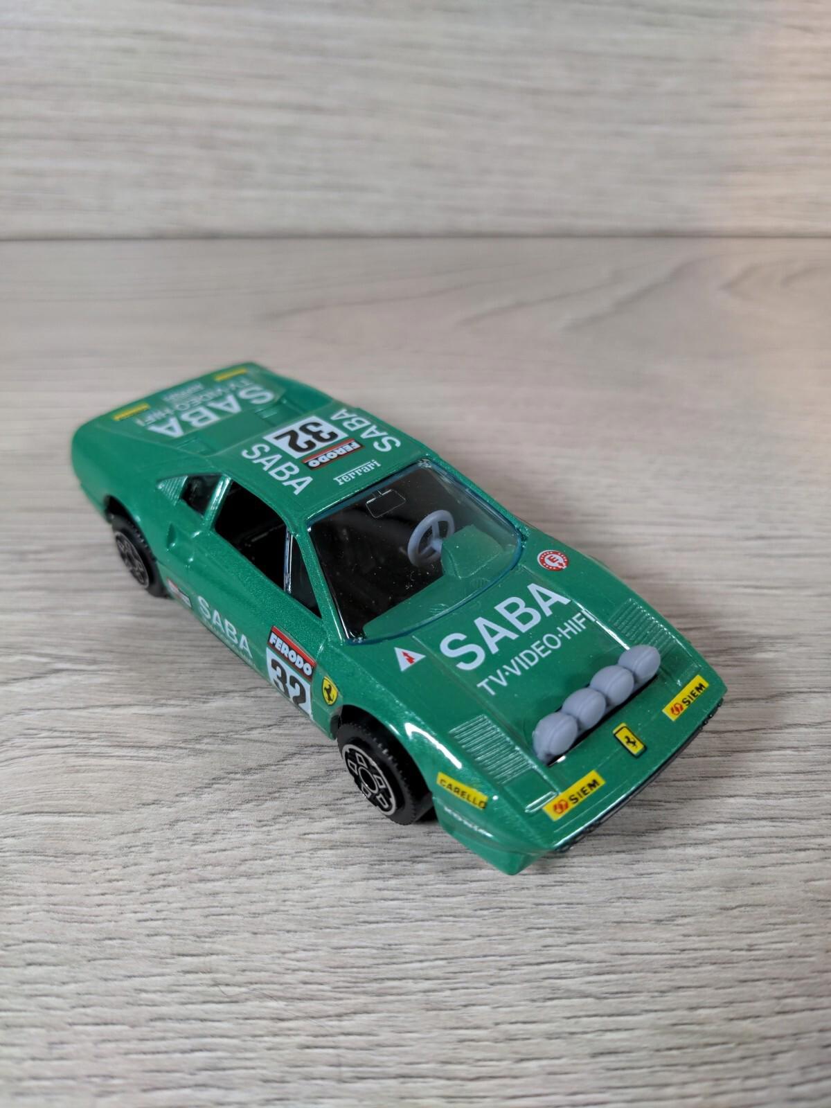 Burago Green Ferrari 308 GBT Model No 4117  1:43 Scale Diecast Car - Retrorama UK