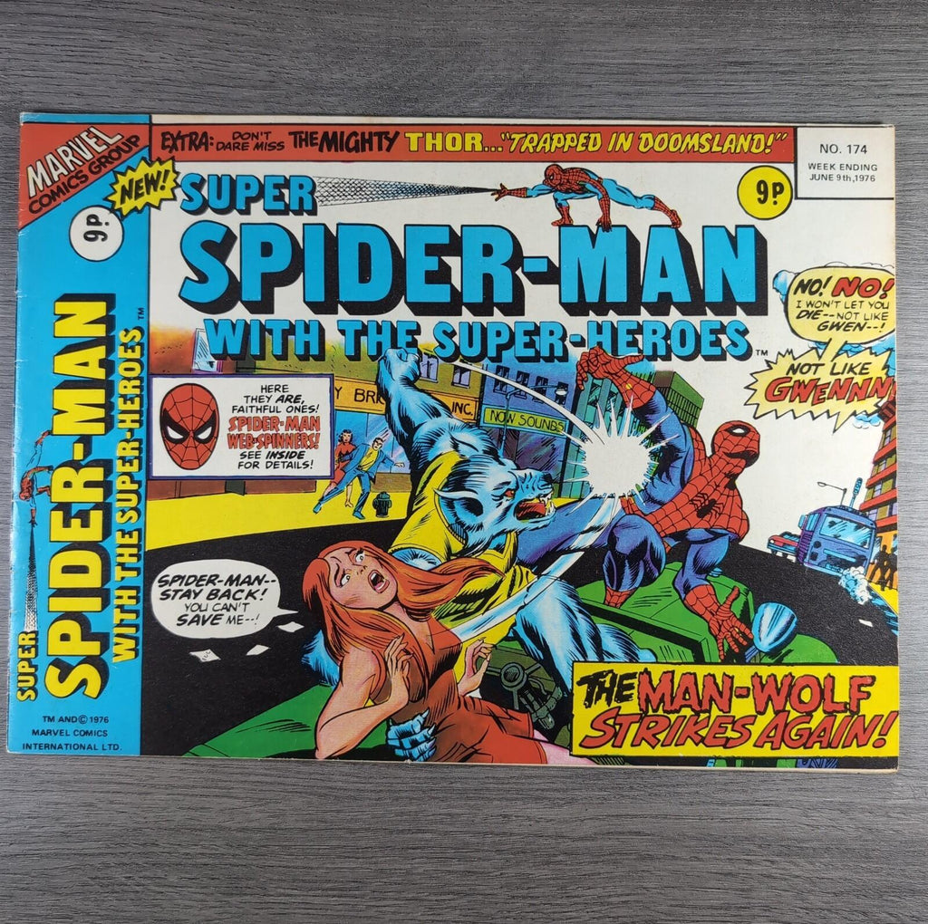 Super Spider-Man With The Super Heroes No. 174 Marvel Comics 9th June 1976