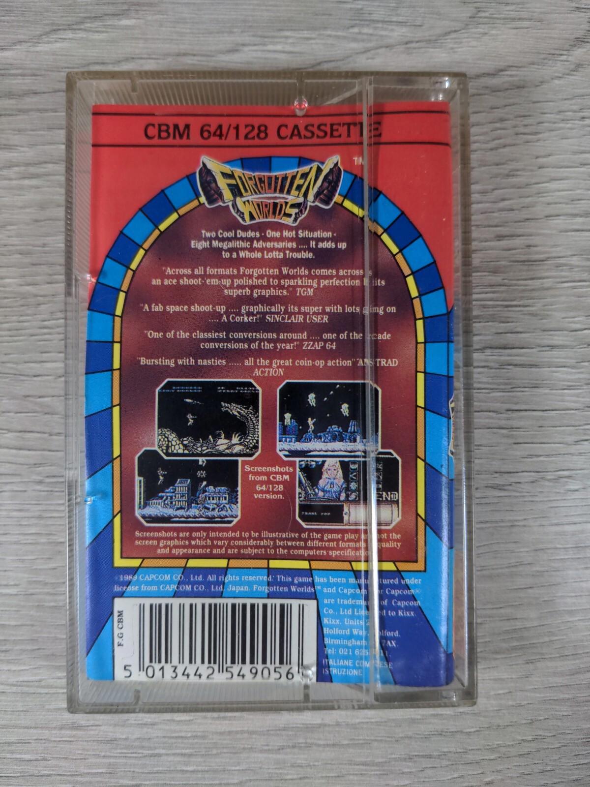 Forgotten Worlds Commodore 64 C64 Game Cassette Kixx Capcom Tested & Working
