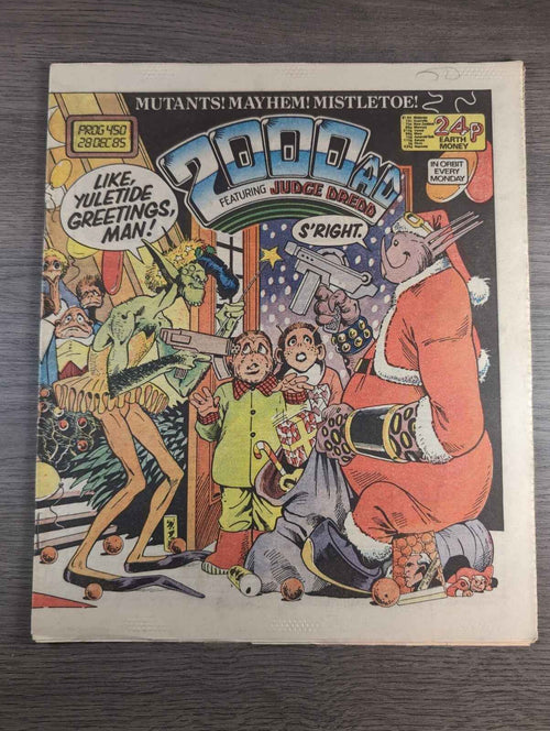 2000AD Prog 450 Featuring Judge Dread Comic 28th December 1985 Retro Comic