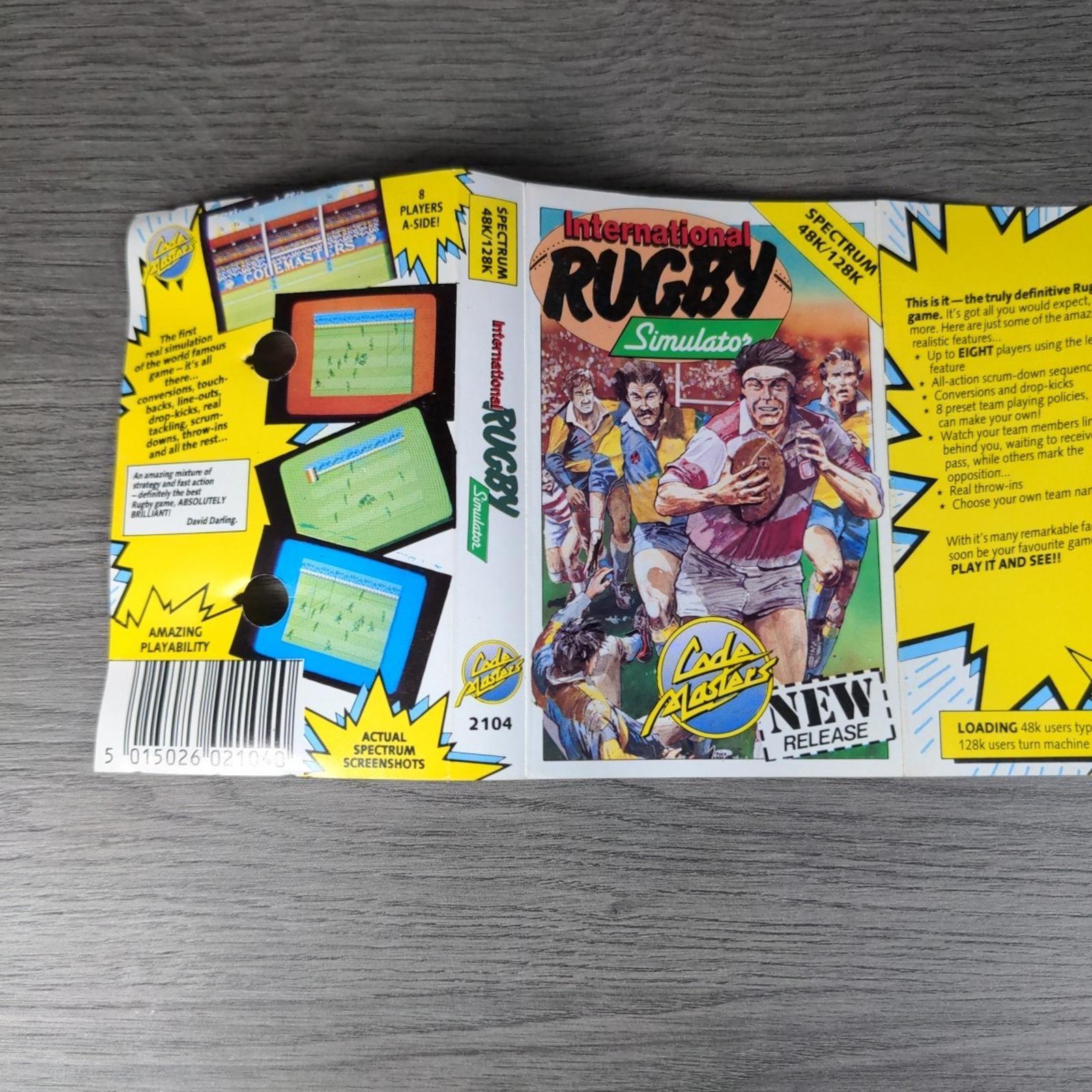 International Rugby Simulator ZX Spectrum 48/128K Game Cassette Tested & Working