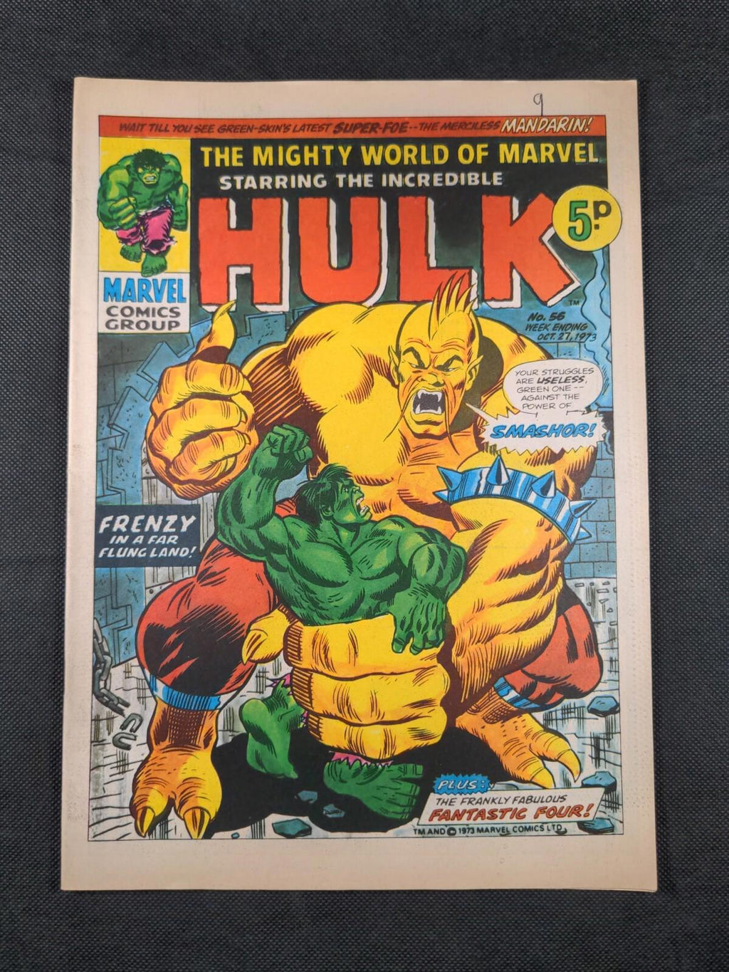 Mighty World of Marvel Issue No 56 October 1973  Vintage Marvel UK Comic - Retrorama UK