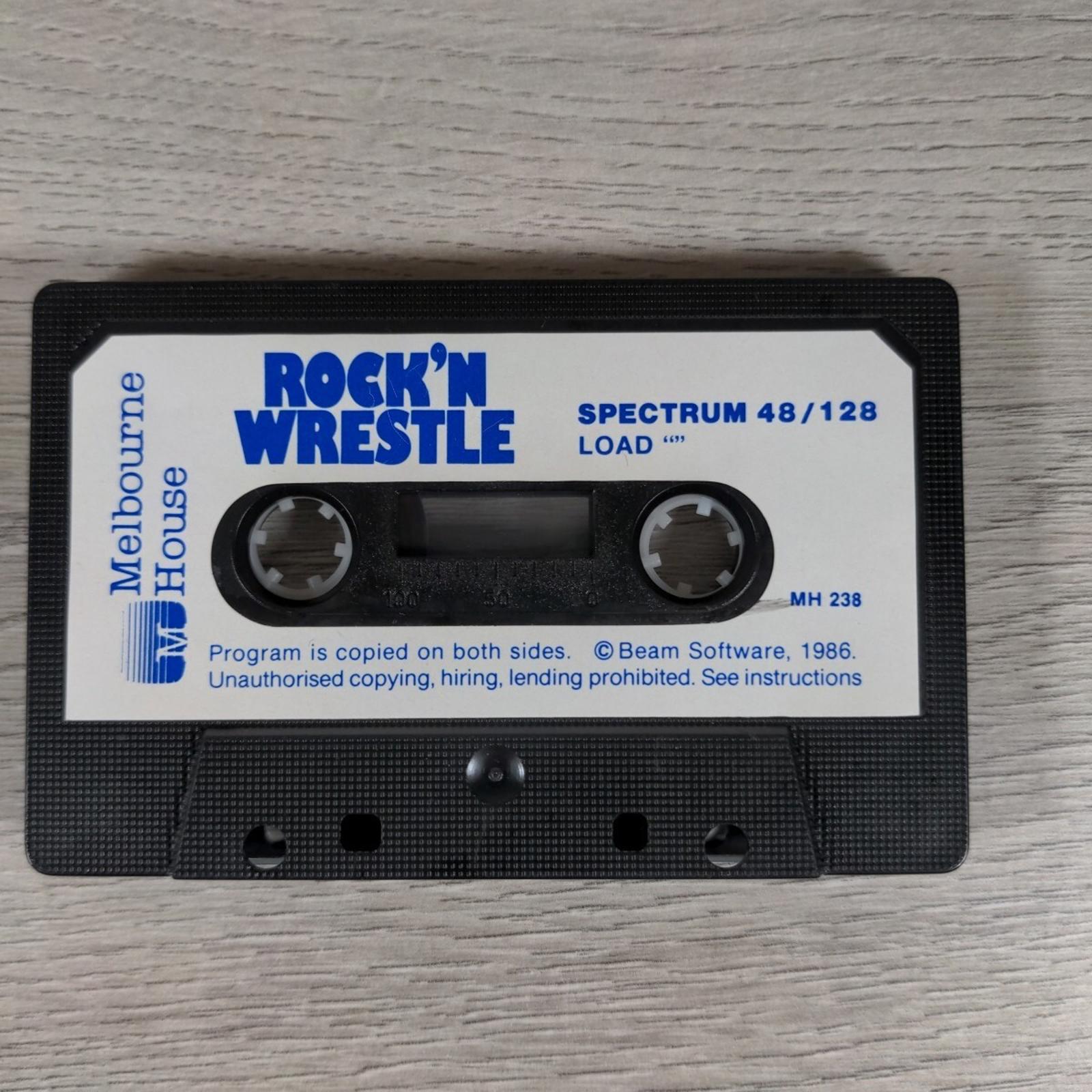 Rock N Wrestle ZX Spectrum 48K 128K Video Game Cassette Tested & Working