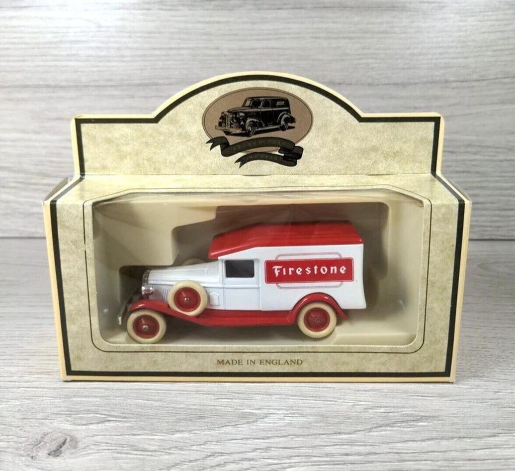 Lledo Promotional Models White & Red Firestone Van - Retrorama UK
