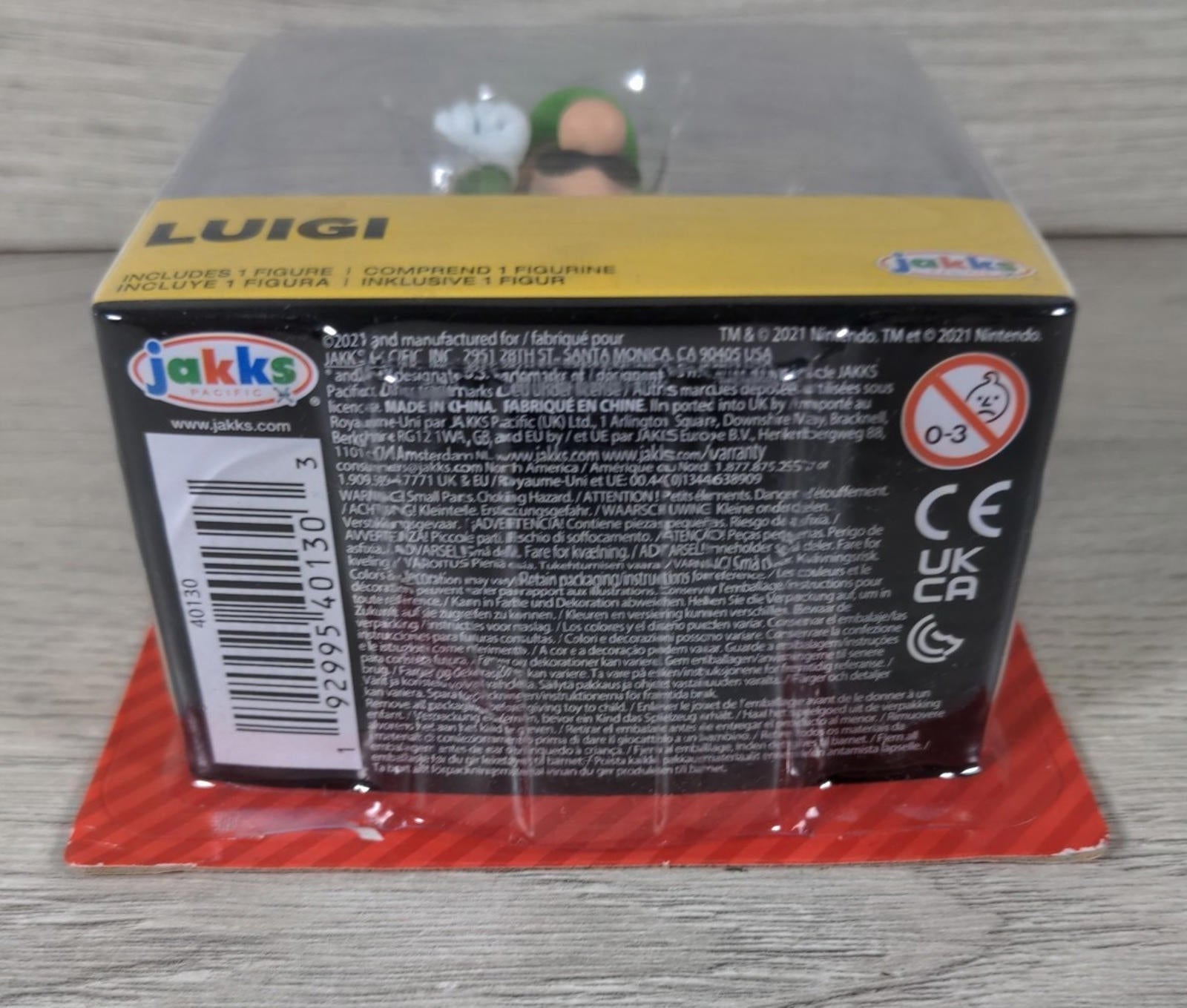 Super Mario Luigi 7cm Action Figure Jakks Pacific - Factory Sealed Pack