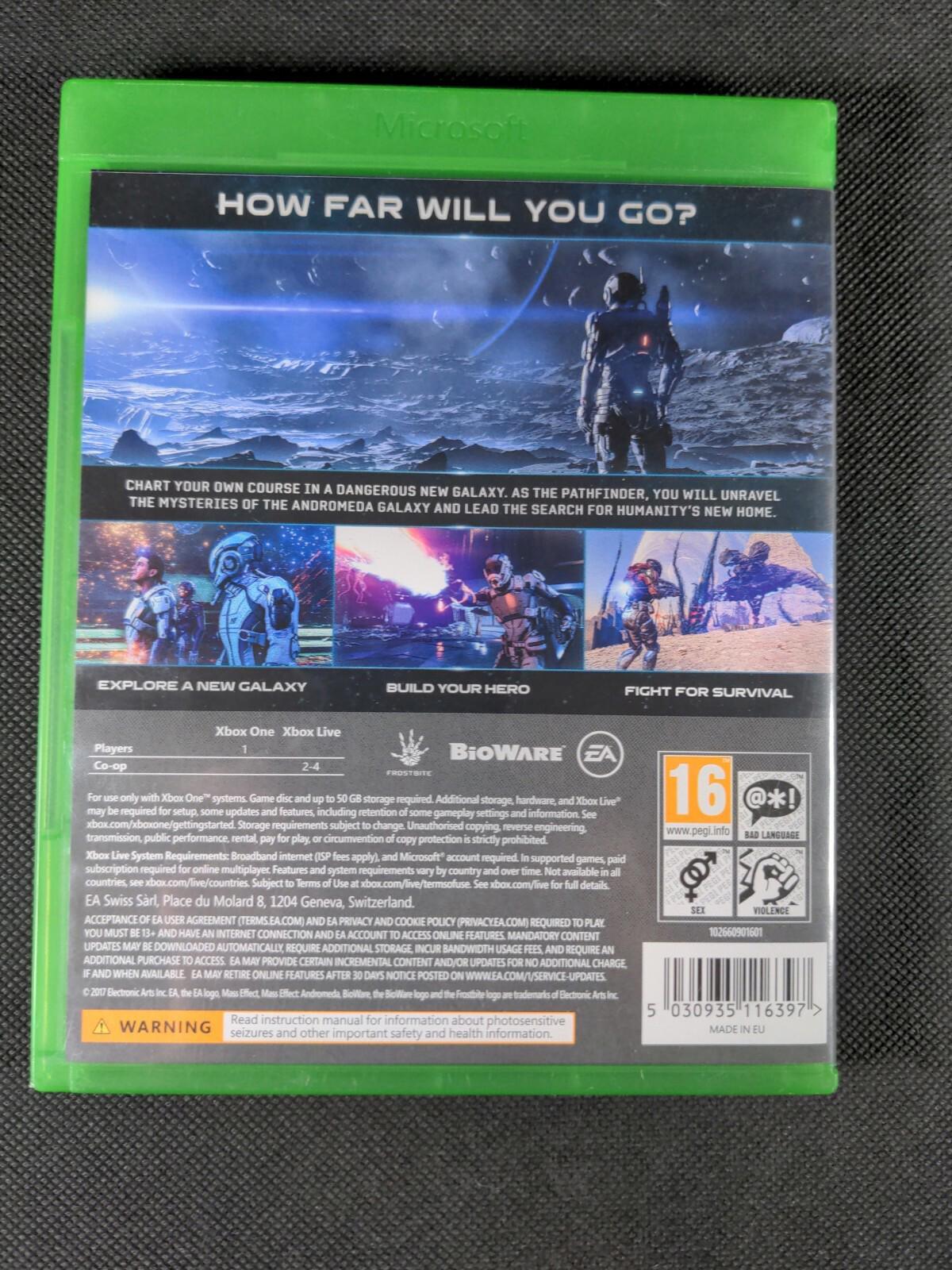 Mass Effect Andromeda Microsoft Xbox One Game Age 16+