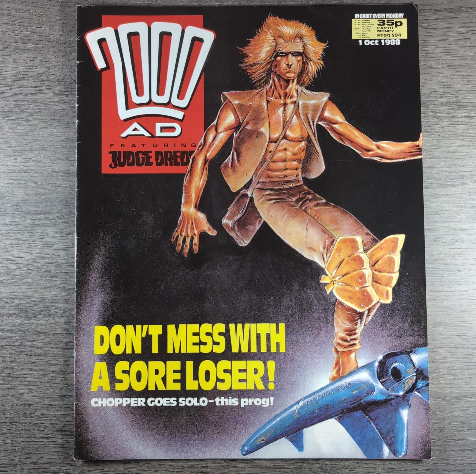 2000AD Prog 594 Featuring Judge Dredd 1st October 1988 Vintage Comic