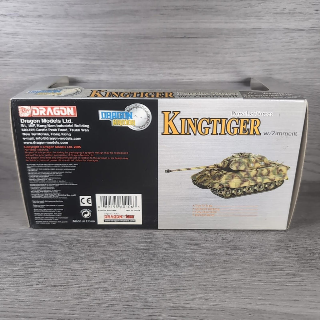 Dragon Armor Kingtiger Posrche Turrer w/Zimmerit sPzABT 501  1:72 Scale Model