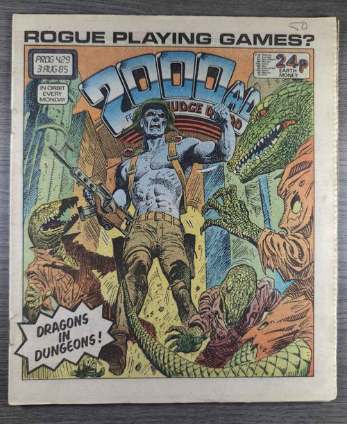 2000AD Prog 429 Featuring Judge Dread Comic 3rd Aug 1985 Vintage Retro Comic