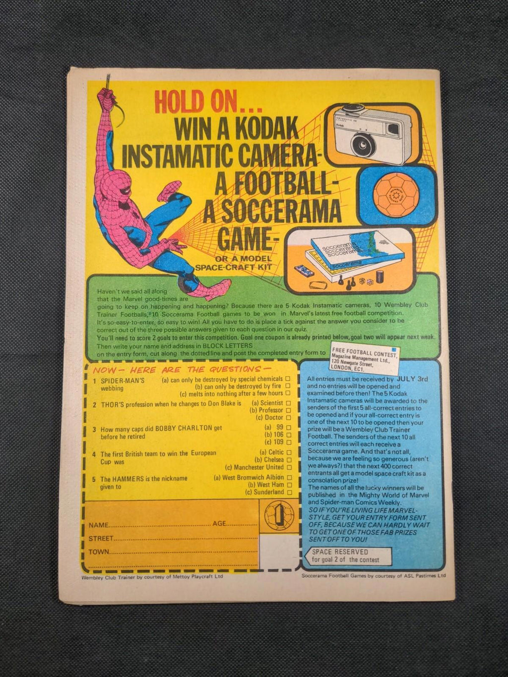 Mighty World of Marvel Issue No 38 June 1973 Vintage Marvel UK Comic - Retrorama UK