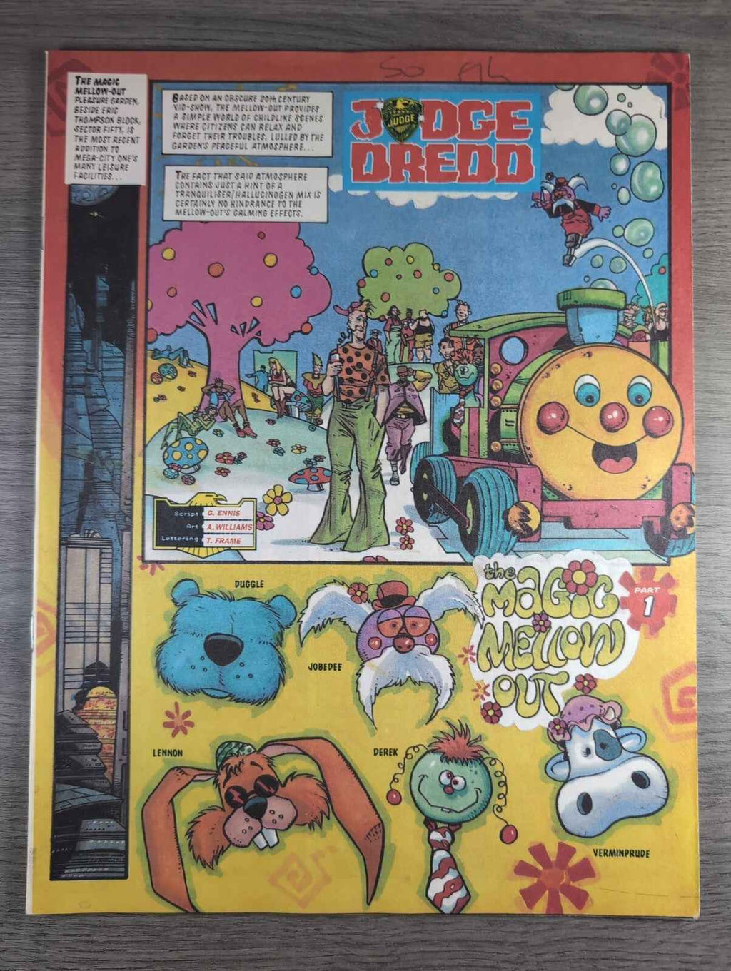 2000AD Prog Judge Dredd The Magic Melow Out Part 1 Vintage Retro Comic