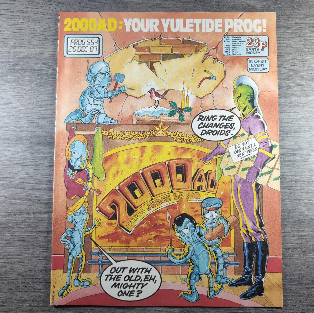 2000AD Prog 554 Featuring Judge Dredd 26th December 1987 Vintage Comic