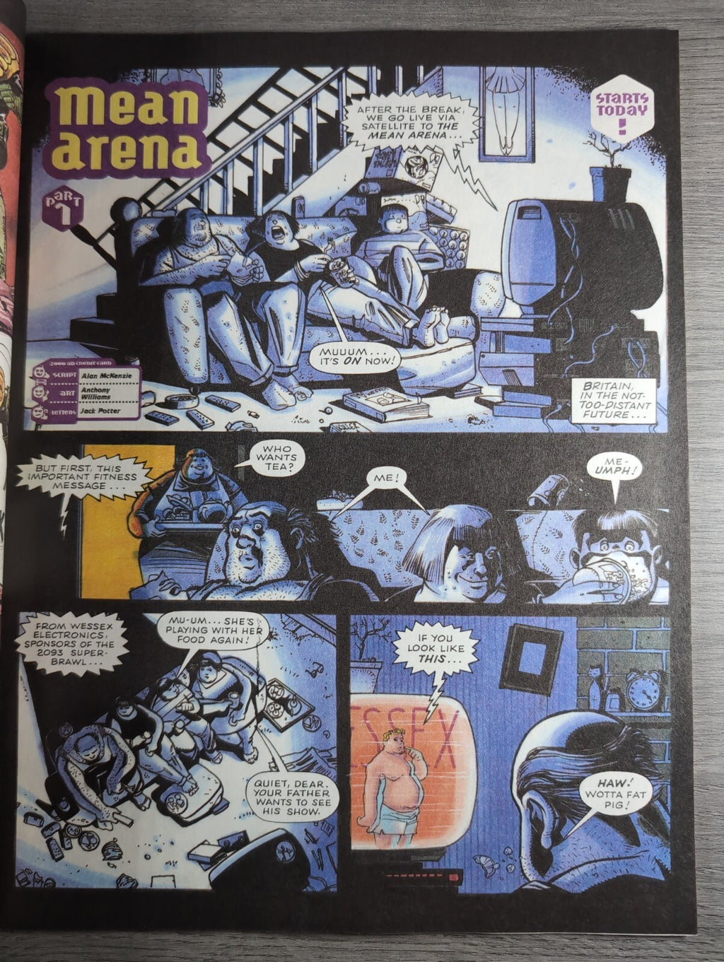 2000AD Prog 852 Featuring Judge Dredd Comic 11th Sept 1993 Vintage Retro Comic