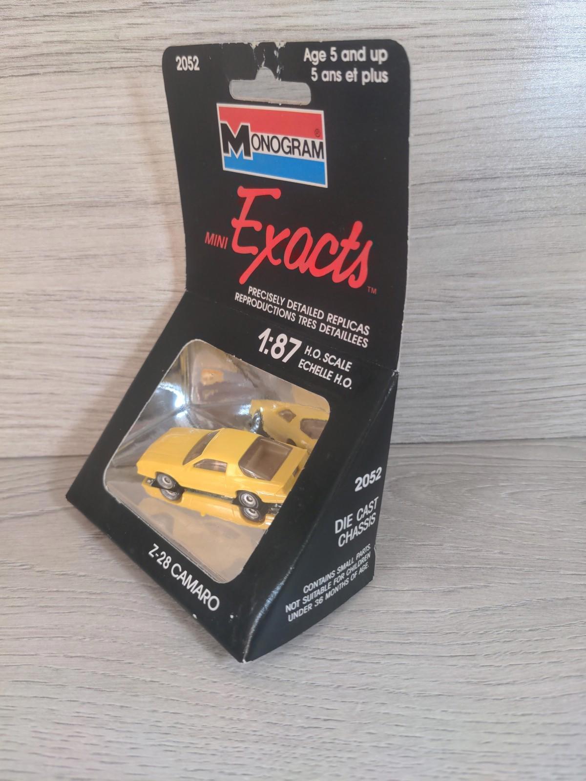 Monogram Mini Exacts Z-28 Camaro No 2052 Diecast Model Car 1:87 H.O Scale