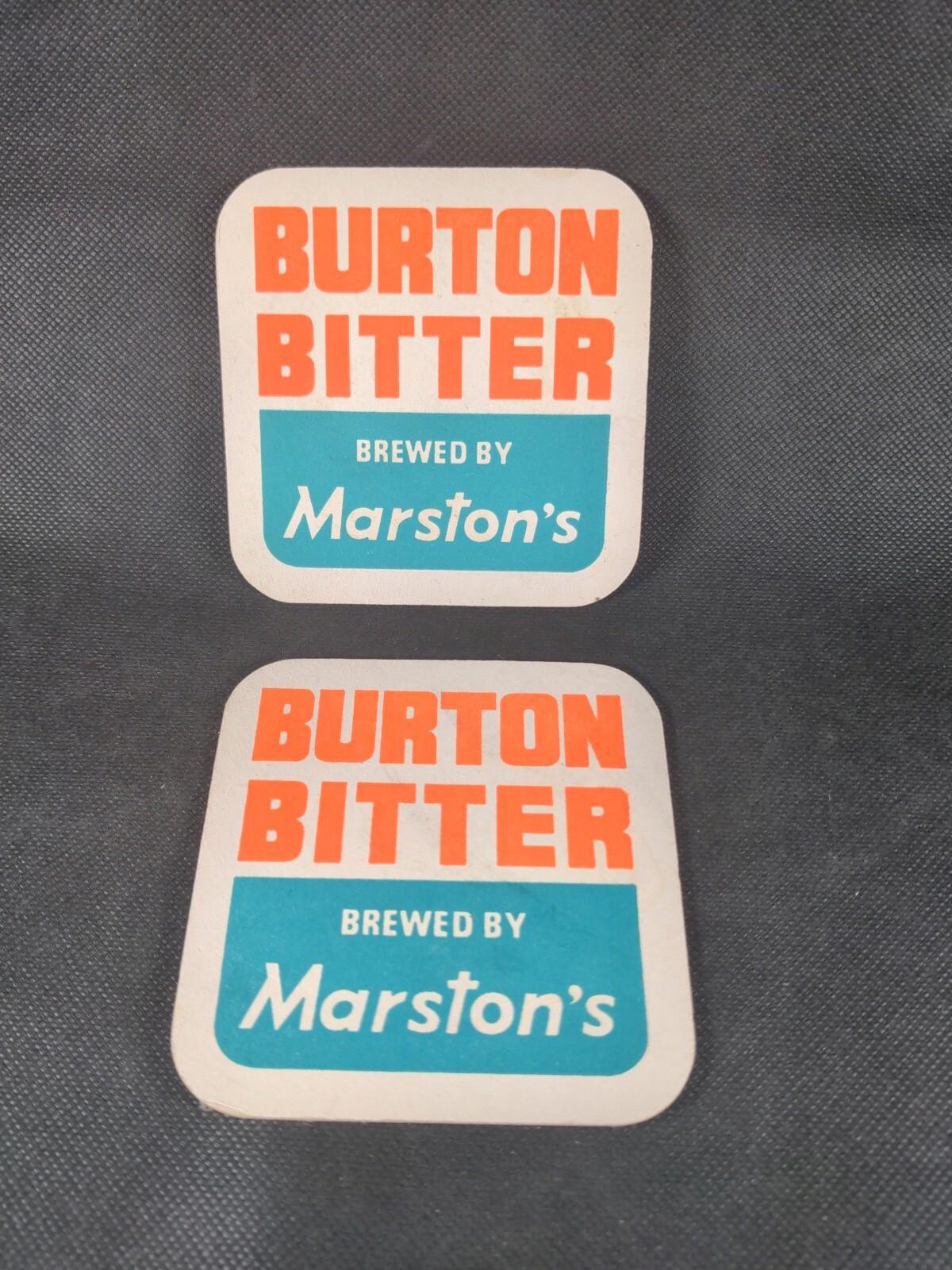 2 Vintage Beer Mats Marstons Burton Bitter